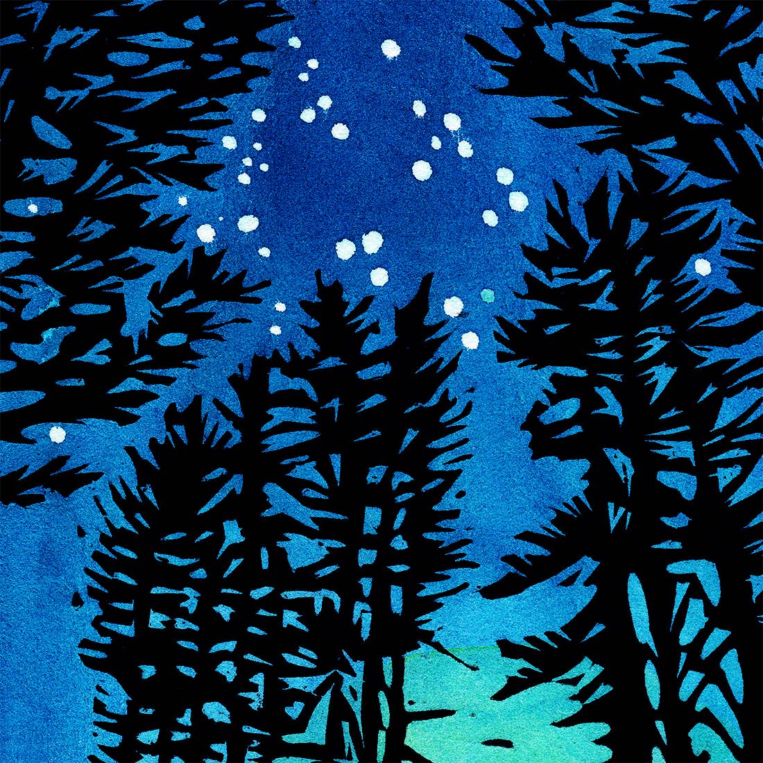 Claire Emery Art - Wholesale Everyday Greeting Card - Under the Starry Sky Card1
