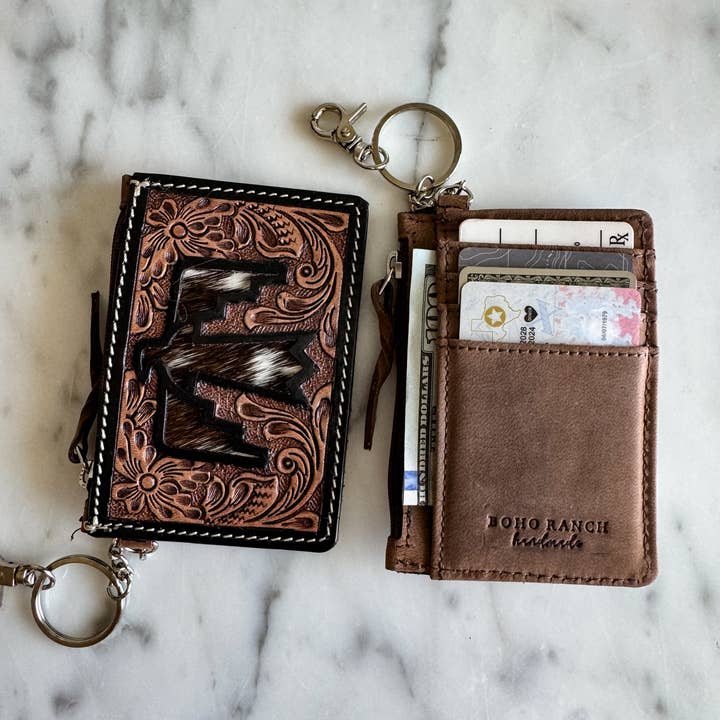 Boho Ranch Shop - Wholesale Wallet - Women's - Longhorn Freebird Western Cowhide Leather Keychain Wallet4