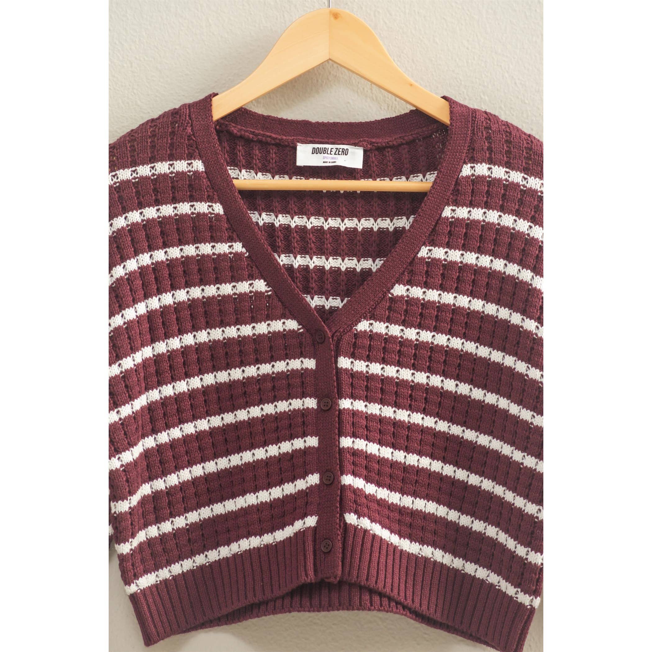 HYFVE - Vendita all'ingrosso Cardigan - Donna - Cardigan a righe con maniche lunghe e bottoni4