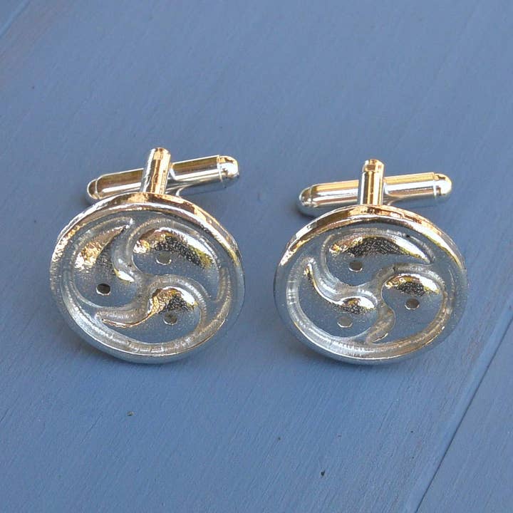 William Sturt Fine Pewter - Wholesale Cufflinks - BDSM Triskele Cufflinks. Hand Cast by William Sturt0