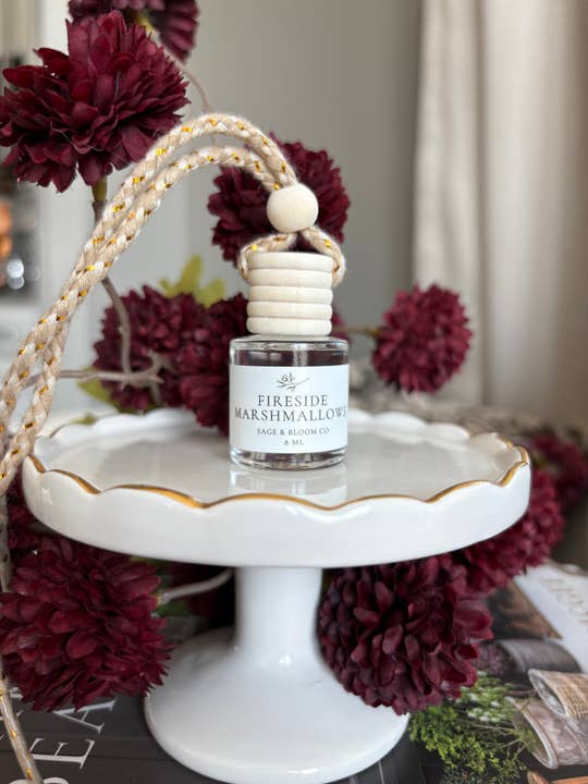 Fireside Marshmallows Car Diffuser for wholesale by Sage and Bloom Co