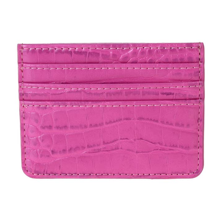 MiMi Wholesale - Wholesale Card Holder - Women's - Tiara Crocodile Skin Slim Women's Card Holder/Wallet