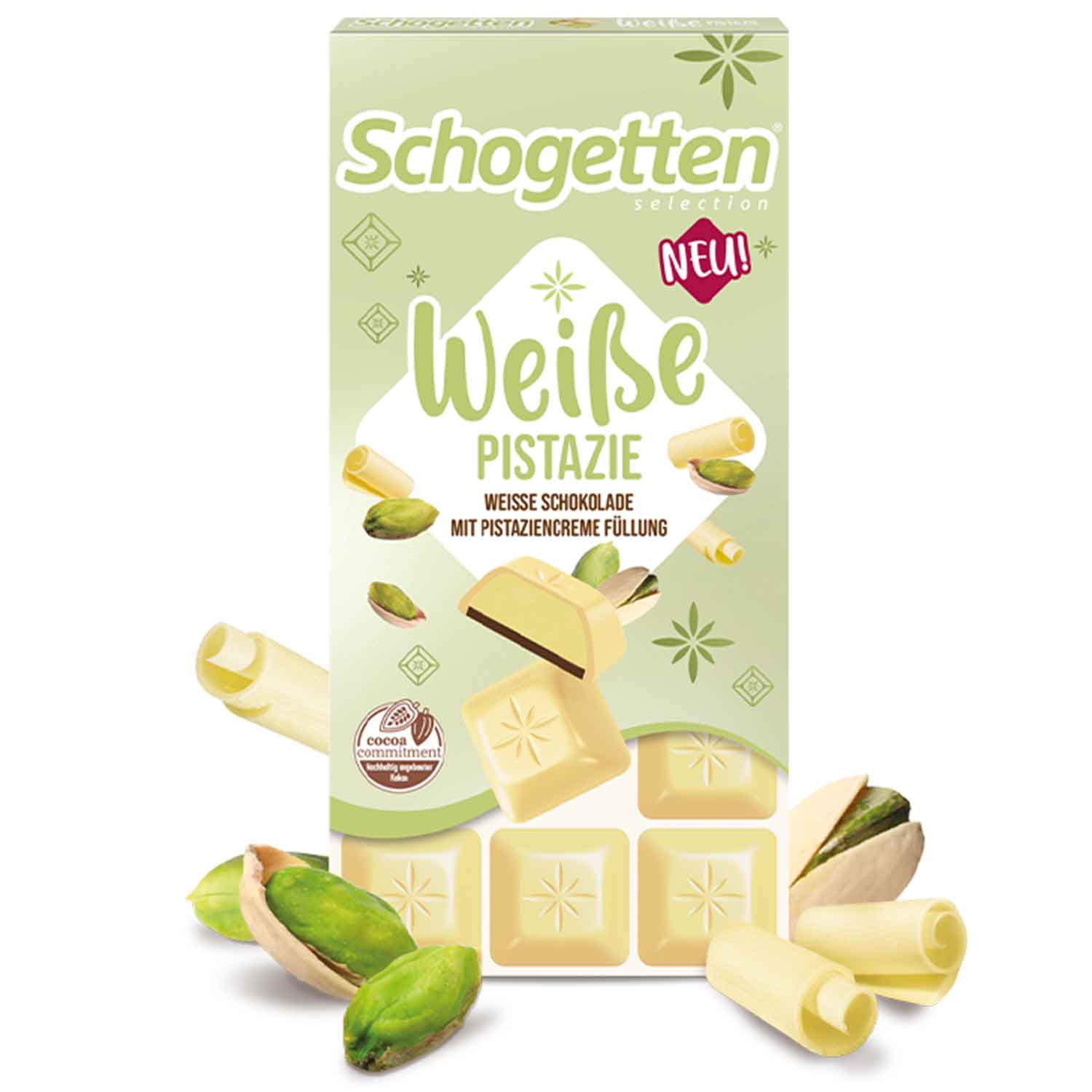 Global Bite Co - Vente Barre chocolatée - Schogetten Saveur Pistache Blanche 15pck x 100g (Allemagne)1