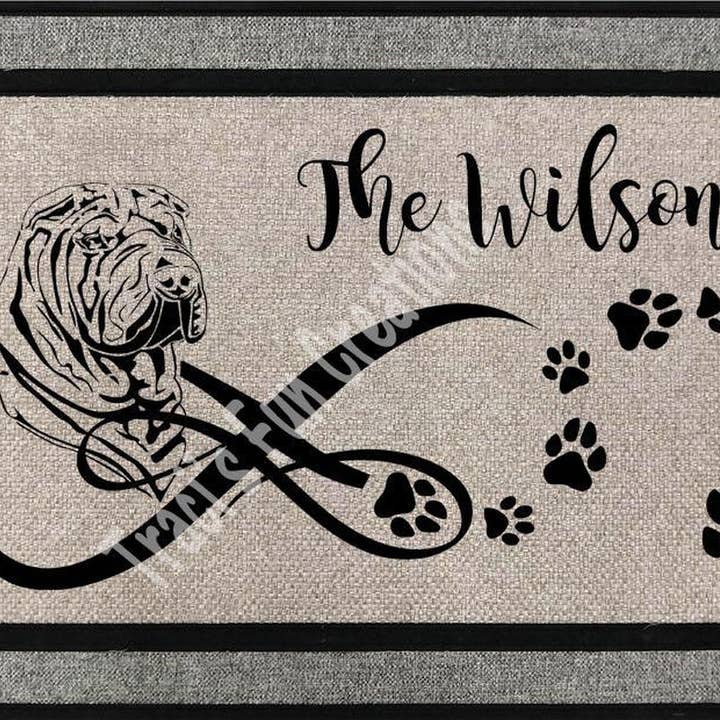 Shar Pei Door Mat for wholesale by Traci's Fun Creations