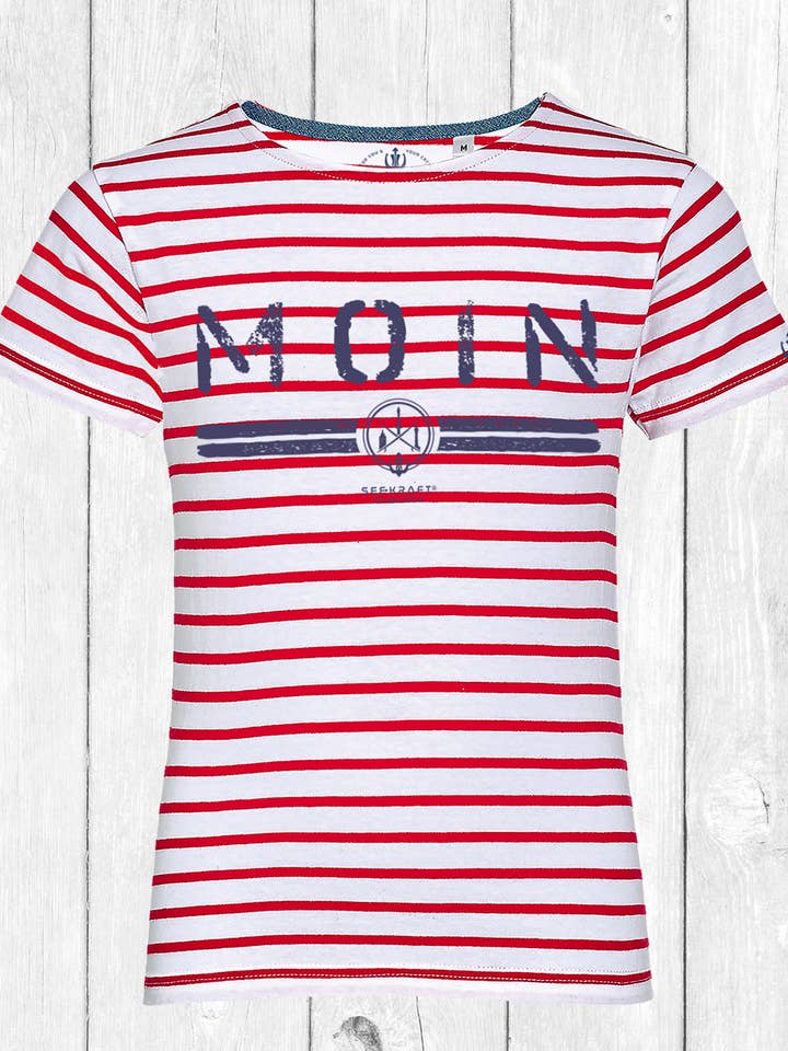 Camiseta Maxi Infantil “MOIN” — Vermelho/Branco por atacado de SEEKRAFT