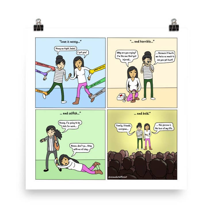 Kärlek är Rörigt | The Half of It | Lesbisk HBTQ-serietidning (10" x 10") | Fullfärg | Sesame But Different för wholesale av Sesame But Different