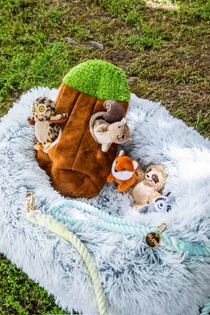 Glow Pups – wholesale Pet bed – Dog – Calming Faux Fur Dog Bed with Memory Foam Bolster7