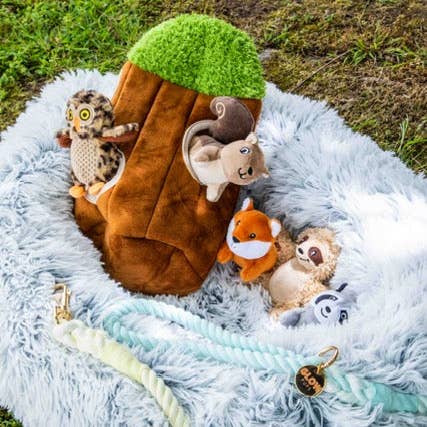 Glow Pups – wholesale Pet bed – Dog – Calming Faux Fur Dog Bed with Memory Foam Bolster7