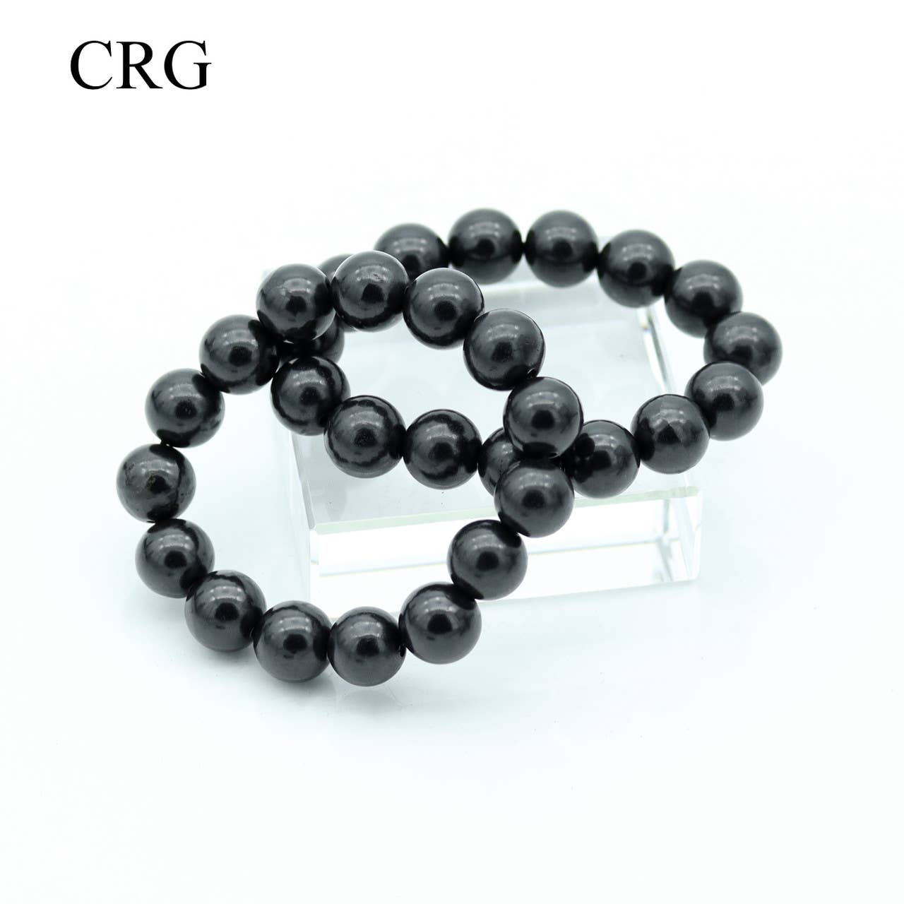 Crystal River Gems LLC - Wholesale Beaded Bracelet - QTY 1 - Russian Shungite Bracelet (15mm Beads)1