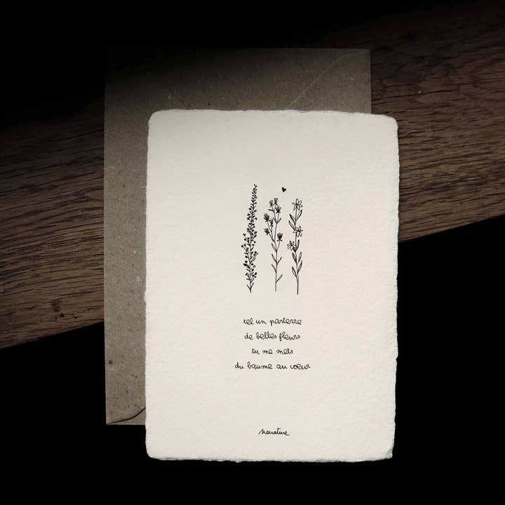 Heart Balm - 10x15 card and recycled envelope for wholesale by Narrature