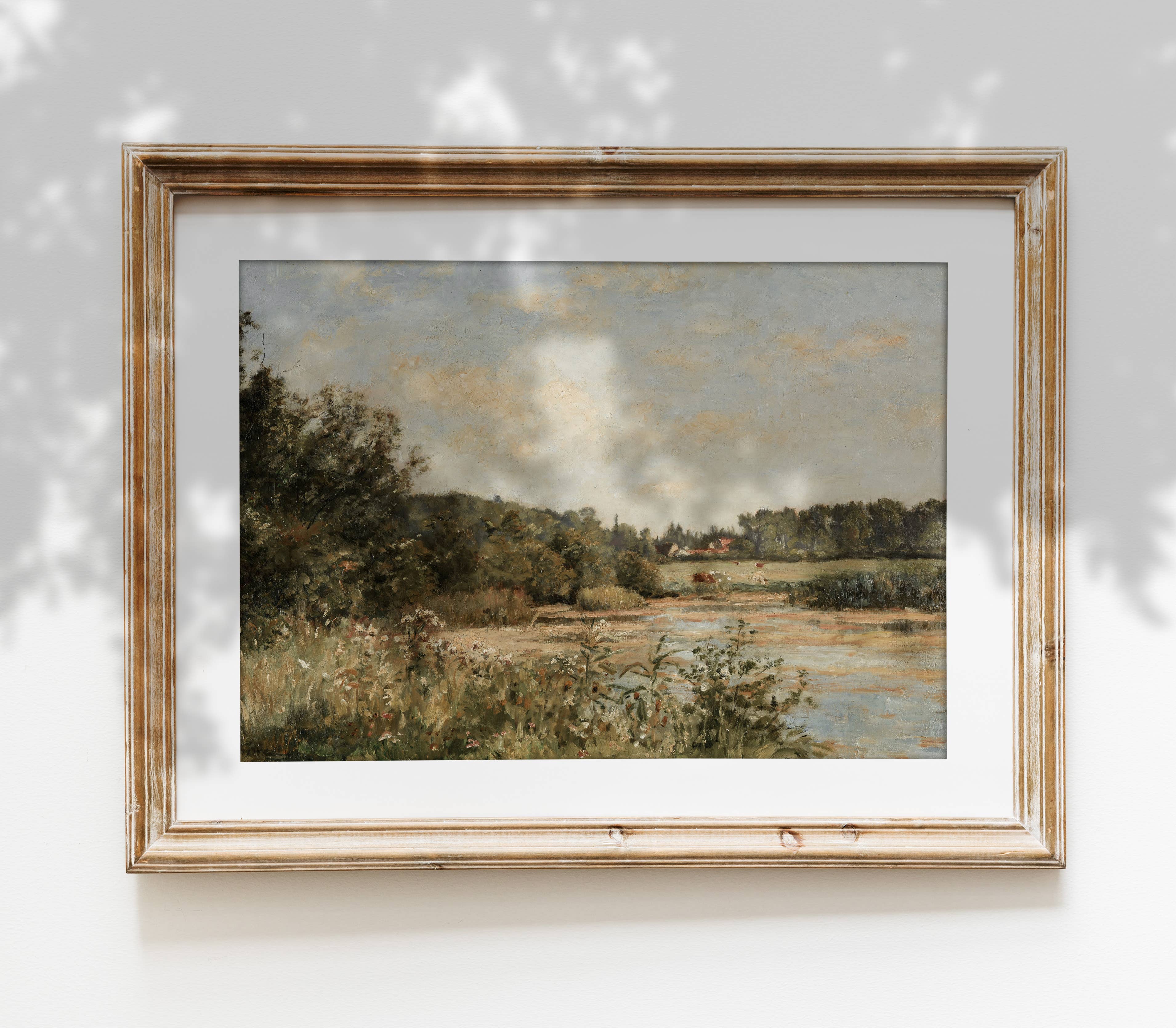 Hyggely - Wholesale Art Print - Vintage Classic Landscape View | Muted Stream Art Print L1101