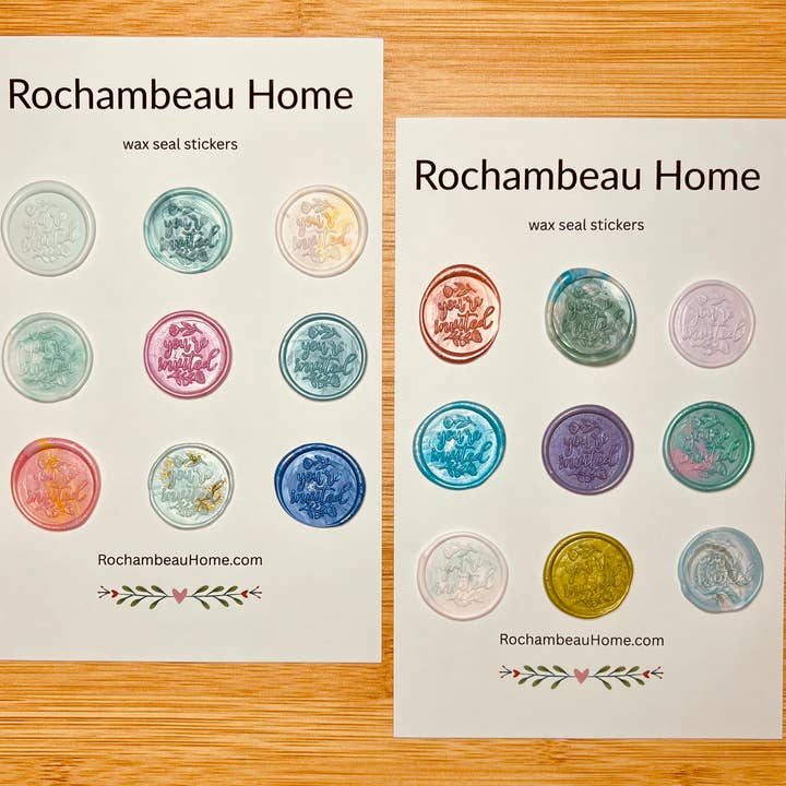 Rochambeau Home - Wholesale Sealing Wax - You're Invited Wax Seal Stickers – Elegant Script Design2