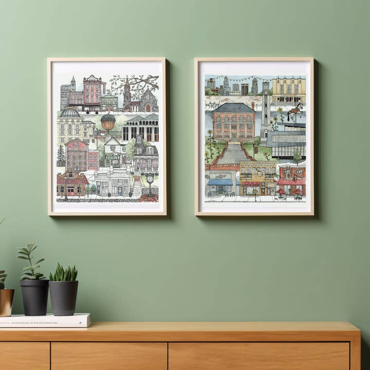 Papermill Creative - Wholesale Art Print - NC State, Raleigh North Carolina watercolor art print3