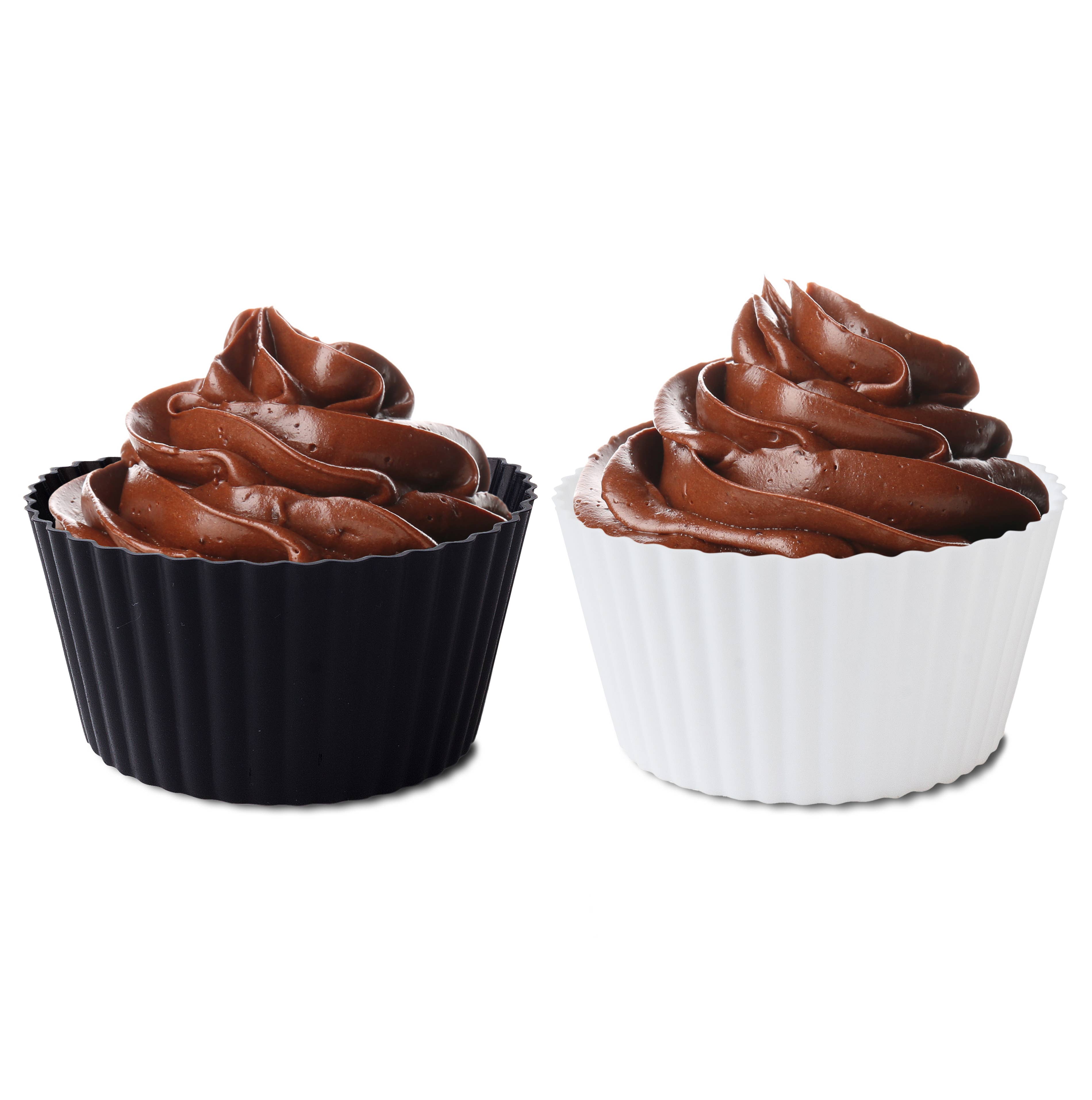 Fox Run Brands - Vente Caissettes en papier pour cupcakes/muffins - Cupcake en silicone réutilisable Bakelicious, lot de 12, 3 x 3 pouces2