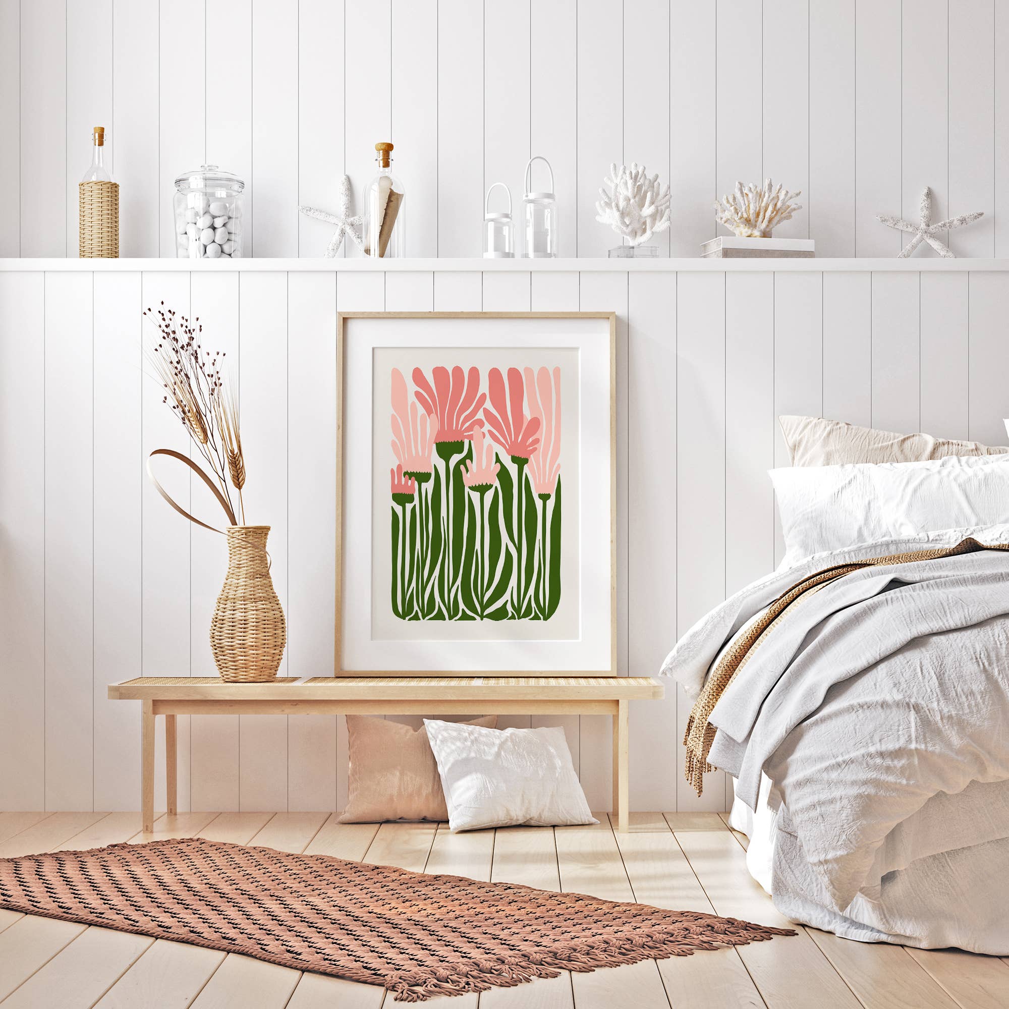 Sugar & Canvas – wholesale Art print – Flower Market Colorful Abstract Botanical Flowers Art FM1006