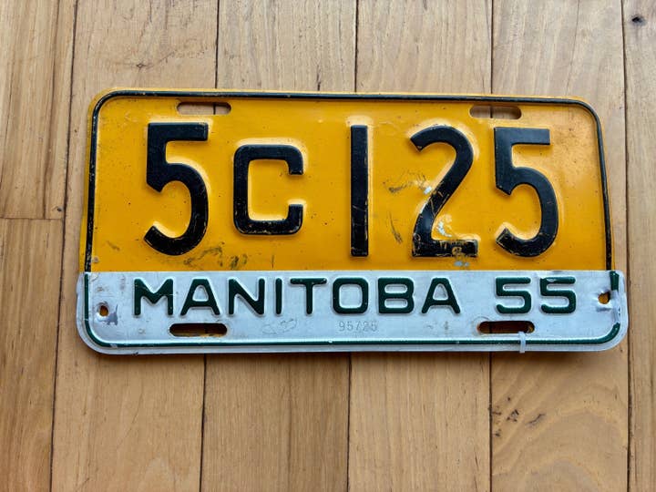 Matrícula de Manitoba de 1955 para venta al por mayor de RusticPlates