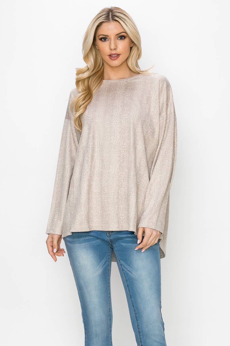 Joh Apparel - Vente Tunique – femme - Haut en daim extensible à imprimé animal Ailith15