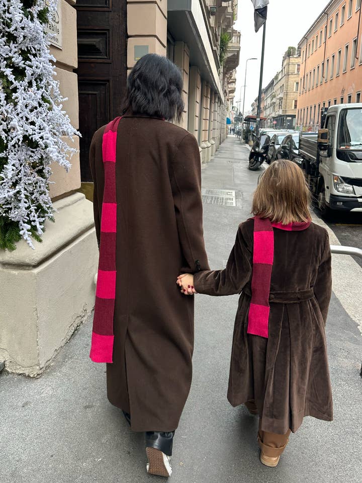 Mini sciarpa in lana bicolore - Linda Baby per la vendita all'ingrosso da parte di TENNÉ