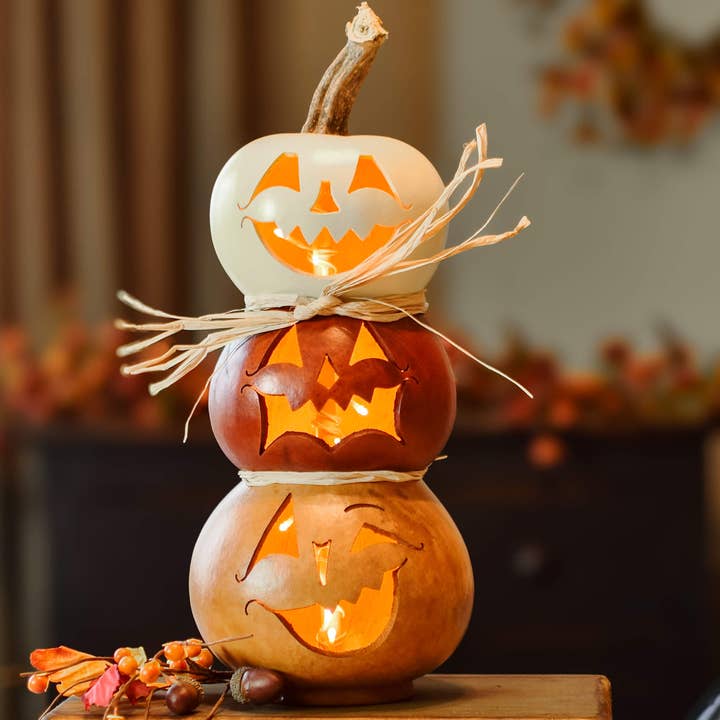 Jack Stack - Large Tall Lit for wholesale by Meadowbrooke Gourds