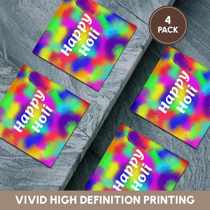 3dRose - Wholesale Coasters - 3dRose, Colorful Happy Holi greeting, Coaster5