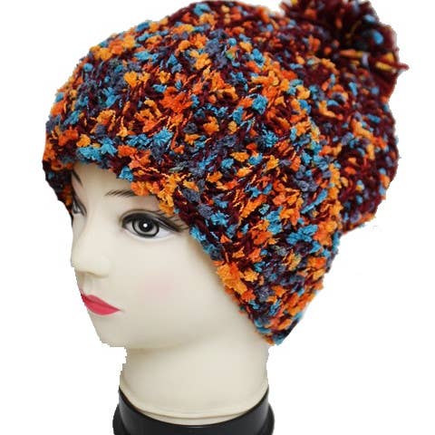 Cap Zone - Wholesale Beanie - Dames - Veelkleurige bonte, grofgebreide muts5