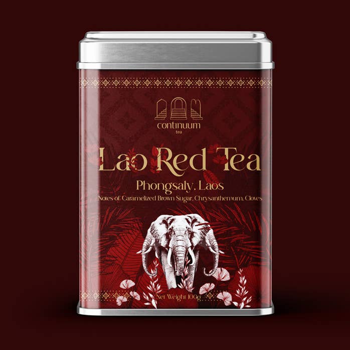 Laotischer Rottee (100 g Einzelhandelsdosen) für den Großhandel von Continuum Tea