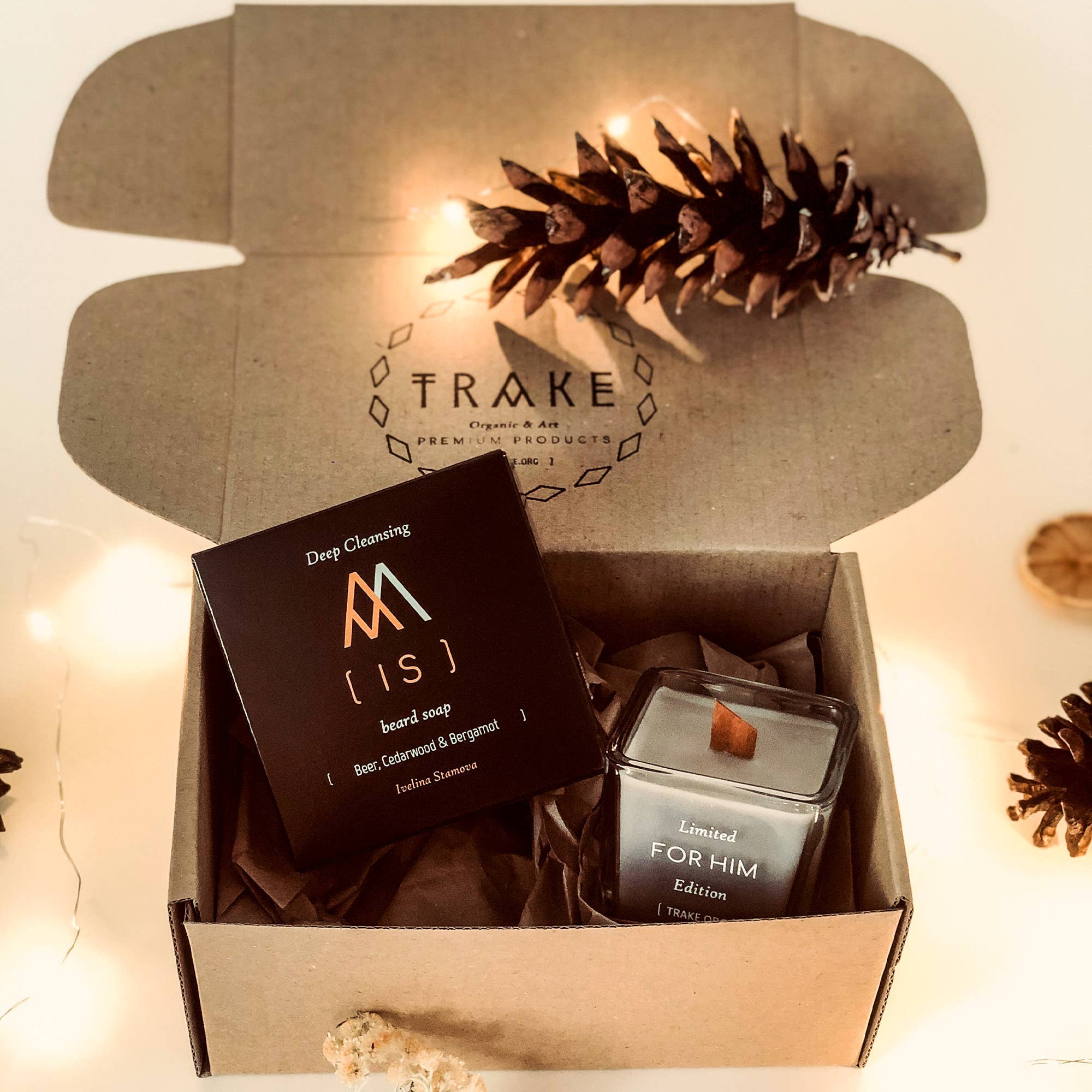 TRAKE - Wholesale Beard Wash/Shampoo - Soap and Candle Kit for Him (Beard Soap and Man Candle)2