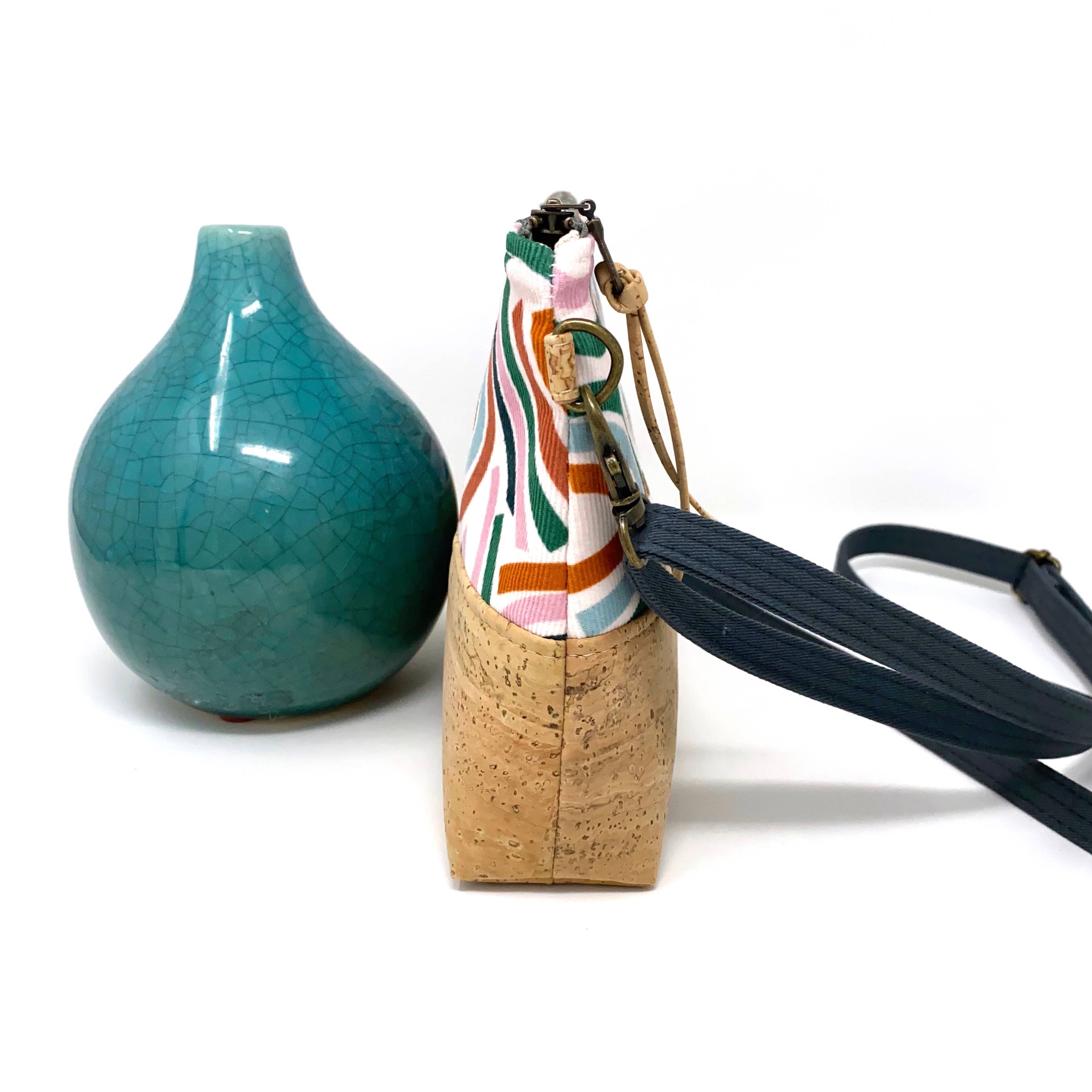 mmb by hand - Wholesale Crossbody Bag - Women's - Organic and Cork Mini Crossbody - Sky Show1