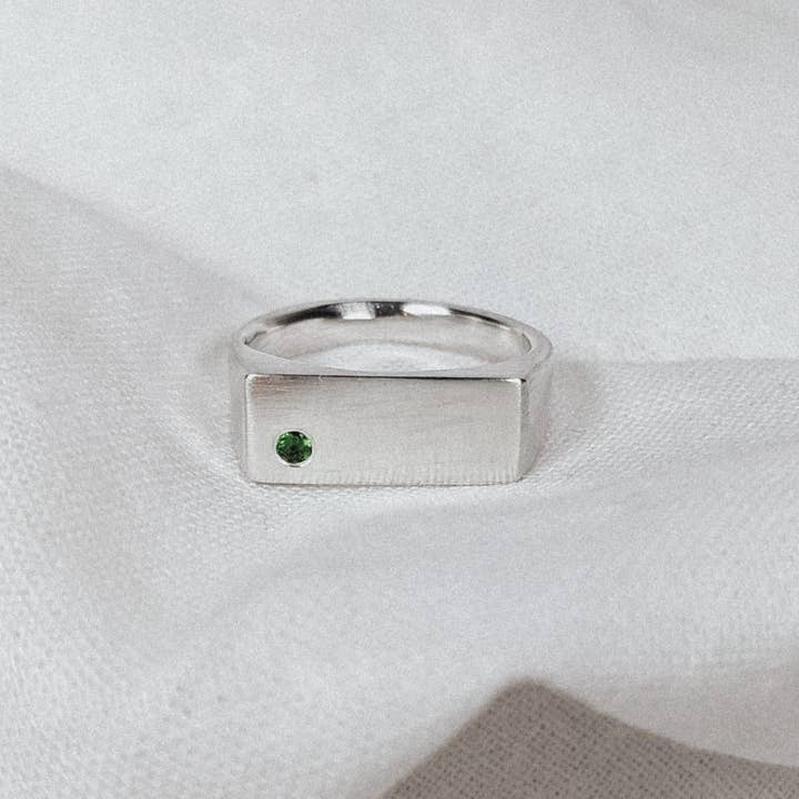 Rectangular signet | Gemstone ring for wholesale by Hannah Brown Jewellery
