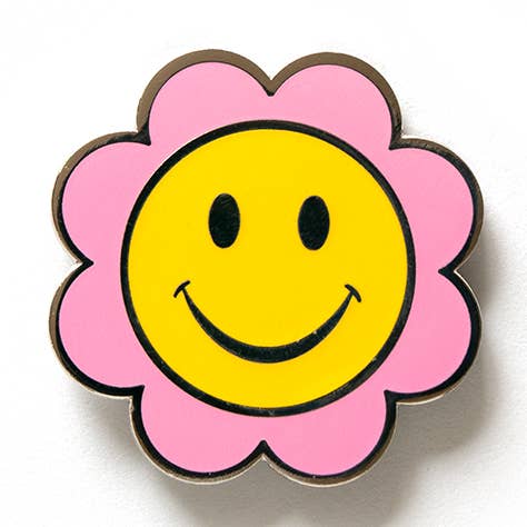 Happy Daisy Pin for wholesale by Smarty Pants Paper