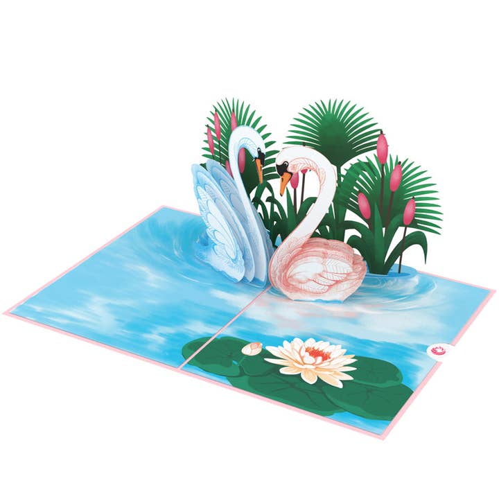 Unipop Cards, LLC - Wholesale Love Card - Pop up card - Swan Love - Valentine pop up card, Love cards4