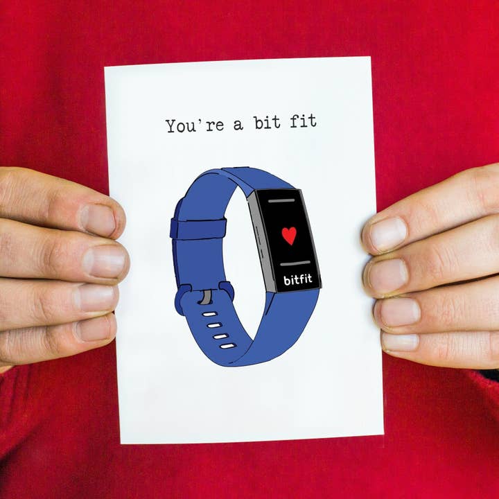 Funny Fitness Tracker Card for Partner for wholesale by Of Life & Lemons