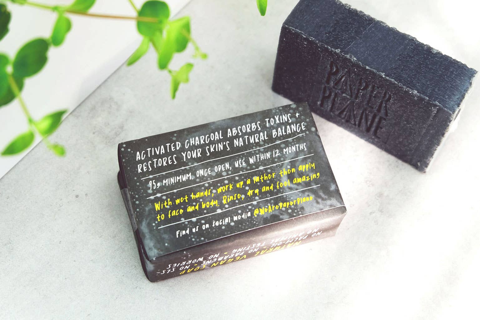 Paper Plane - Wholesale Bar Soap - Charcoal Bar 100% Natural Vegan Soap2