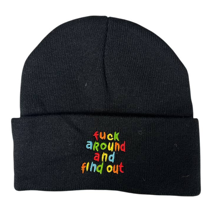 fuck around and find out Knit Cuffed Beanie for wholesale by Shoc Joc Apparels Ltd