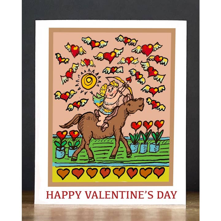 Cards by Charlot - Vente Cartes de Saint-Valentin - Saint-Valentin : Cupidon le tireur