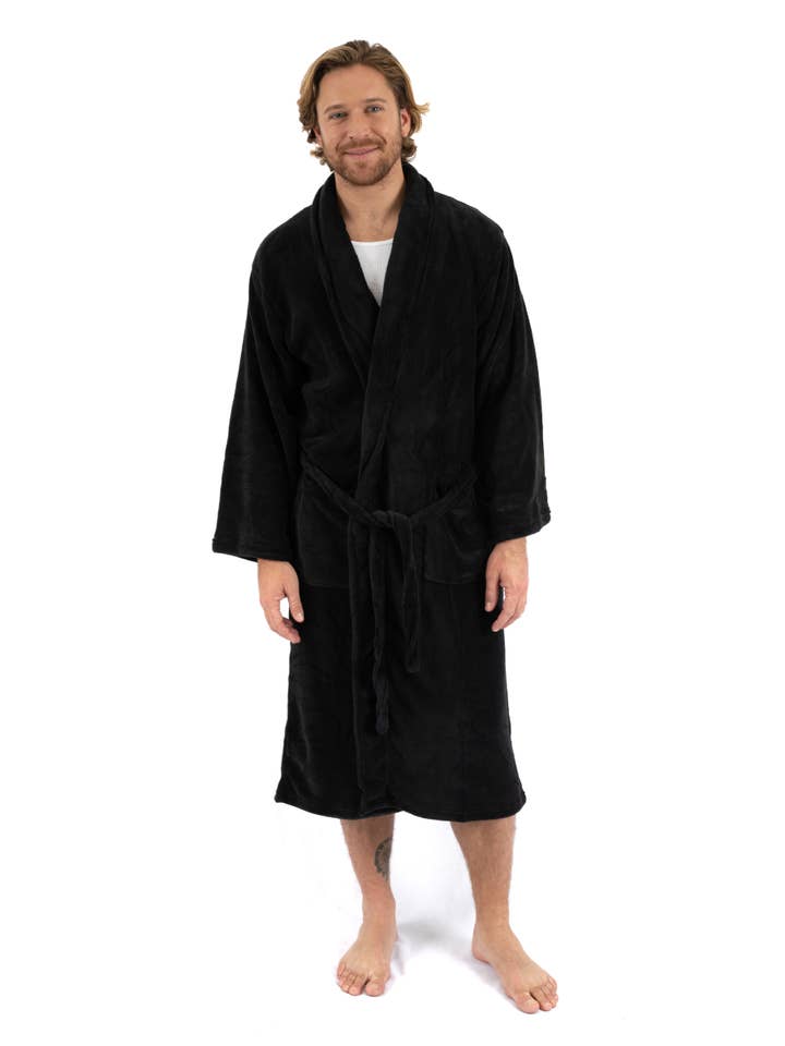 Leveret Pajamas - Wholesale Robe - Men's - Mens Fleece Robe for Winter4