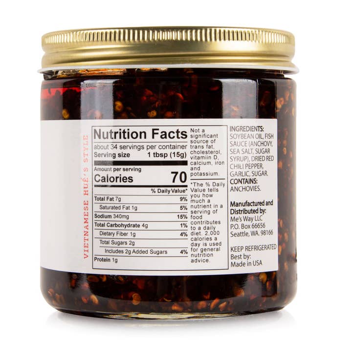 Me's Way LLC - Wholesale Sauce - MẸ’S WAY CHILI SAUCE – REGULAR-16oz1