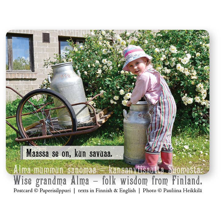 En el campo es cuando se fuma, postal para venta al por mayor de Paperisilppuri