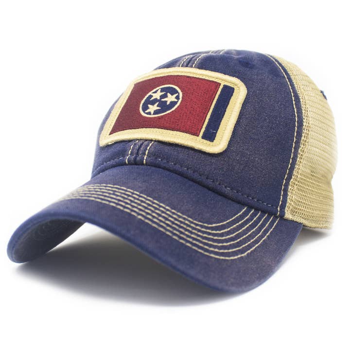 Tennessee Flag Patch Trucker Hat for wholesale by S.L. Revival Co.