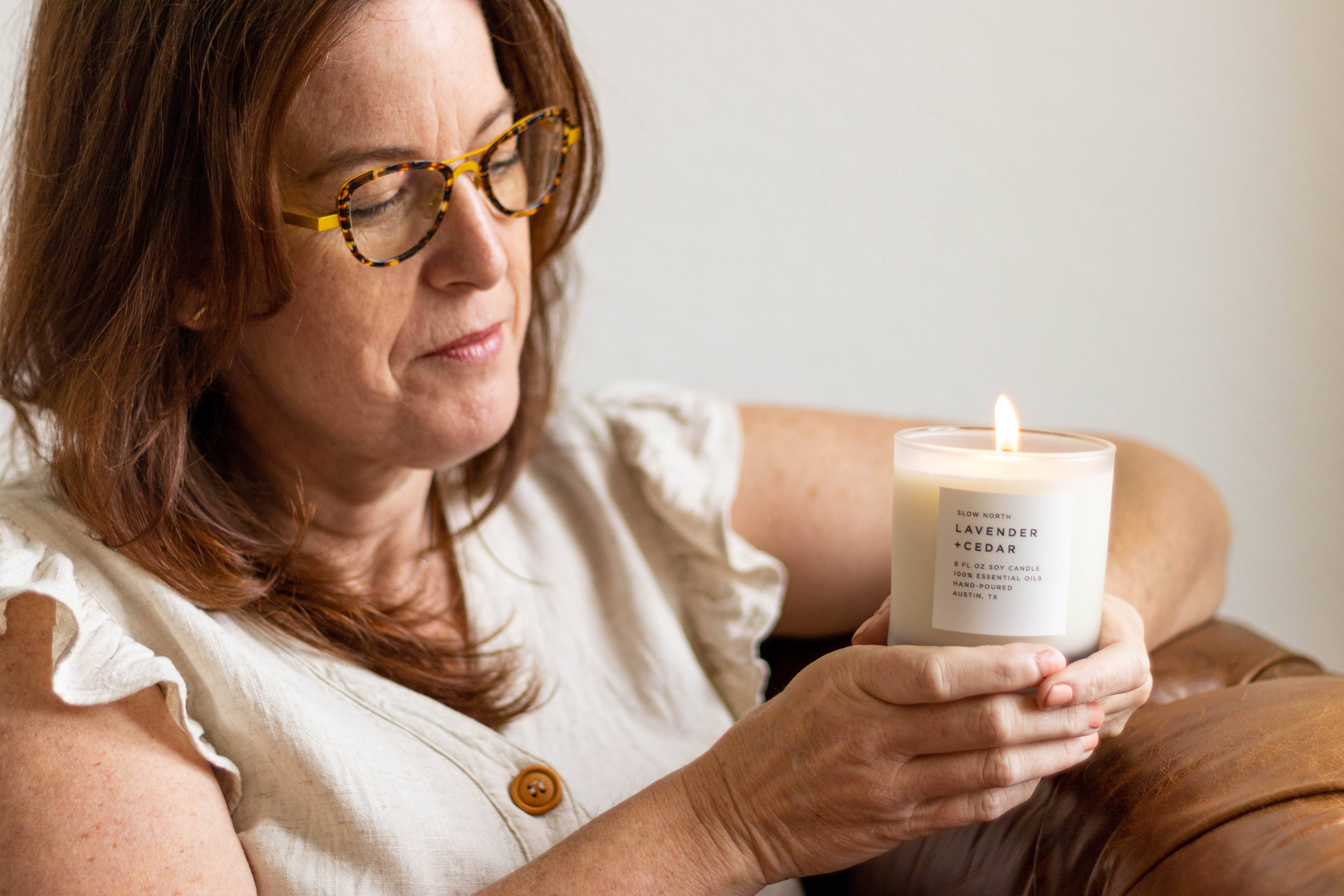 Slow North - Wholesale Jar/Filled Candle - Lavender + Cedar - Non-Toxic Candle Spring Gifts3