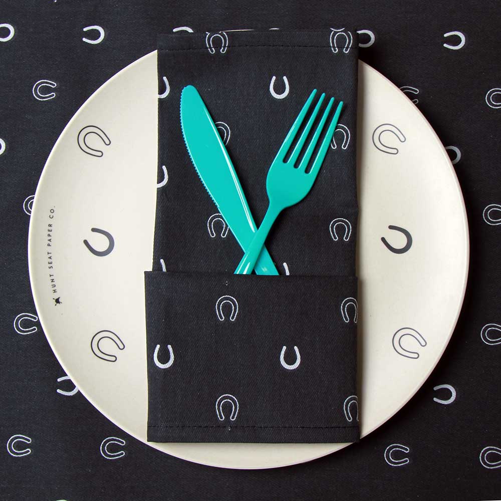 Hunt Seat Paper Co. - Wholesale Dinner Plate - Lucky Cream Dinner Plate - Set of Four10