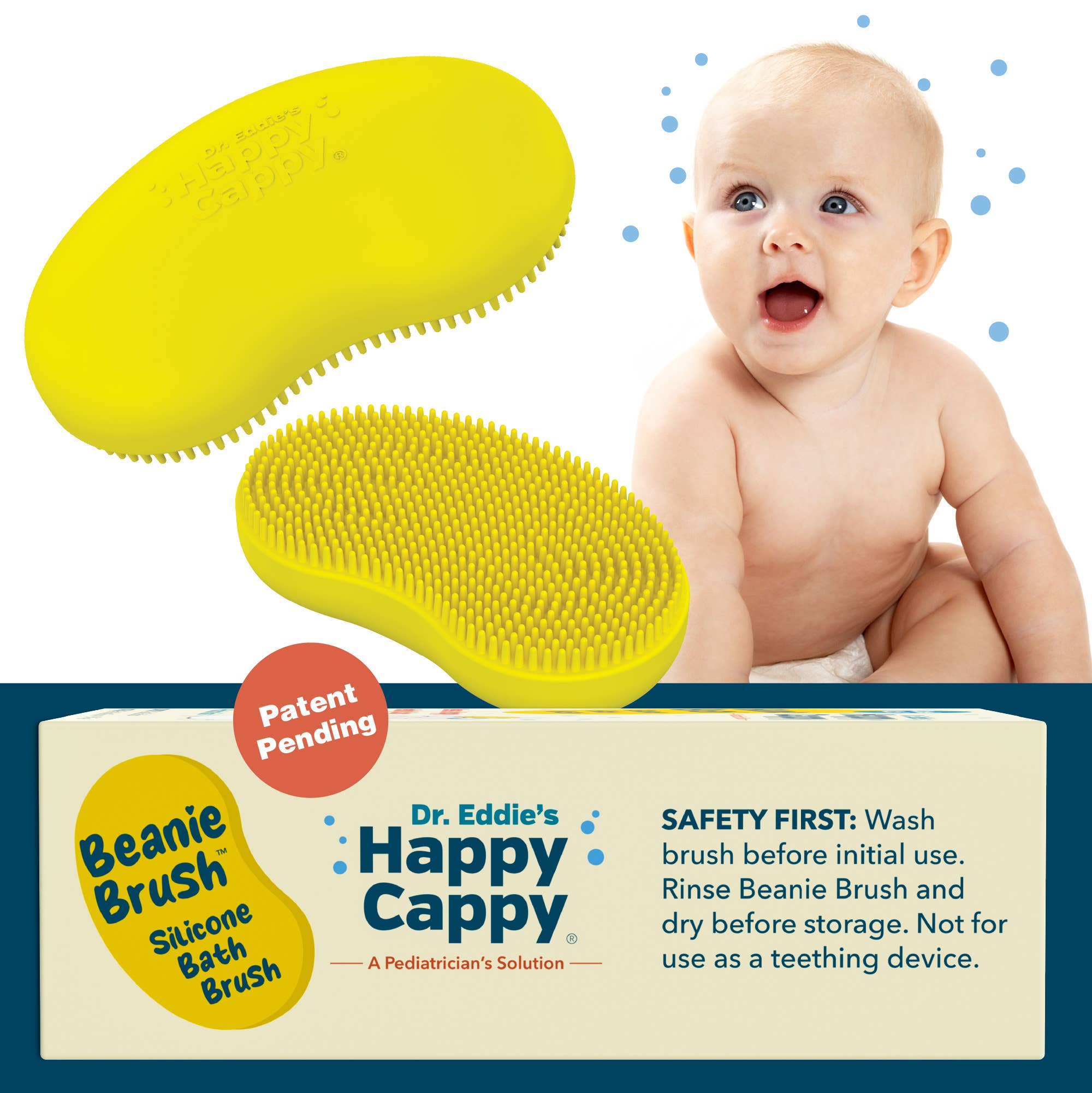 Happy Cappy - Wholesale Baby Bath Set - Kids & Baby - Happy Cappy Cradle Cap Shampoo & Body Wash + Silicone Brush10