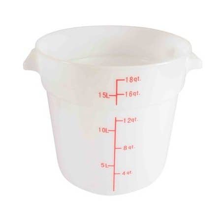 18-Quart Round Food Storage Container White for wholesale by Kitchway