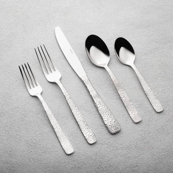 Vikko Emerald Shiny Silver 18/10 SS, 20 Pc Set for wholesale by Kadra Kitchenware