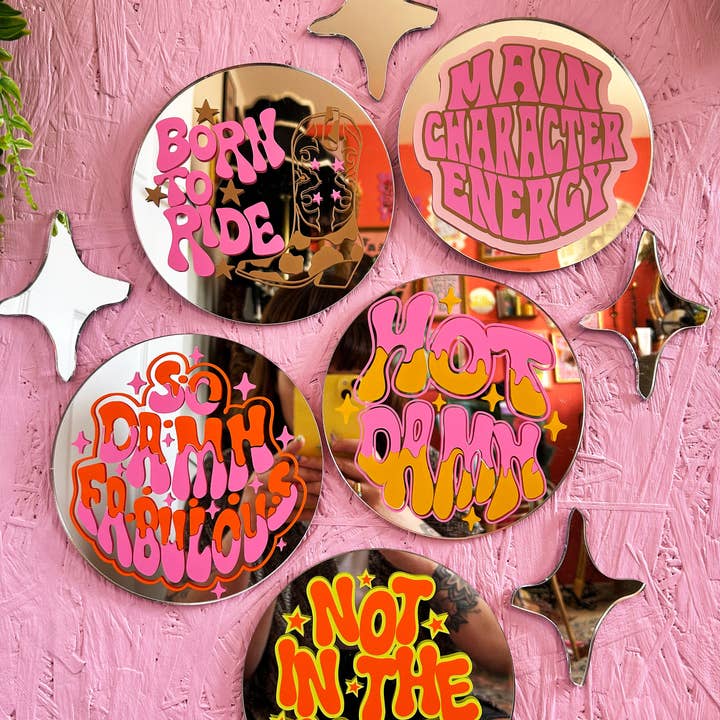 Printed Weird - Wholesale Wall Mirror - Sparkly Stars Mirror Set