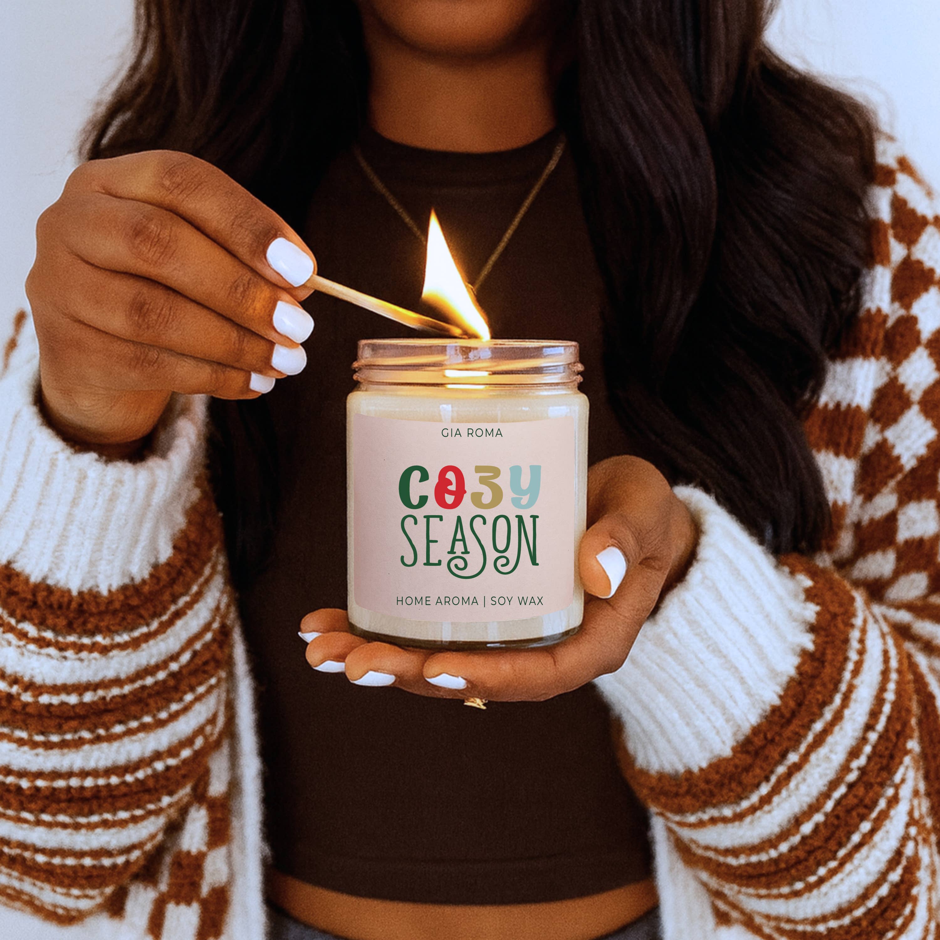 Gia Roma – wholesale Burkljus – Juldekor Ljusgåva Semester Doftande Soja Ljus Söt57