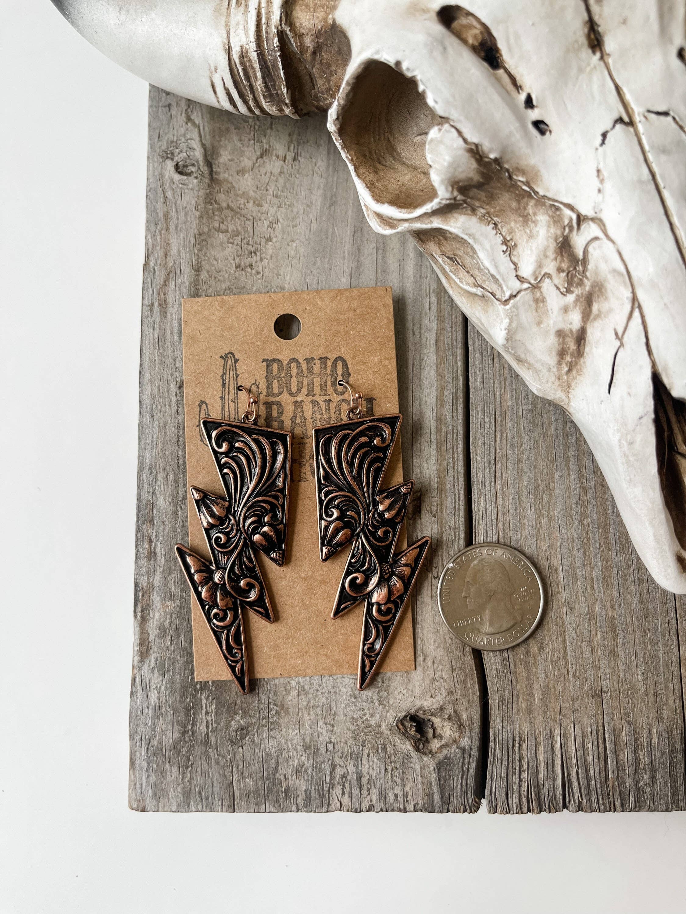 Boho Ranch Shop – wholesale Dangle earrings – Floral Casting Dangle Earrings3
