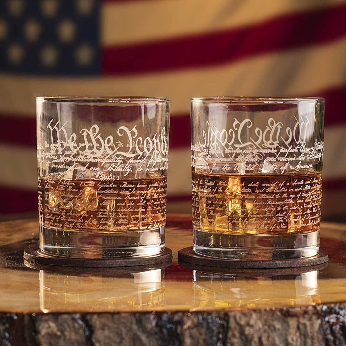Old Southern Brass - Wholesale Cocktail/Liquor Glass - Constitution Of The United States Whiskey Glass2