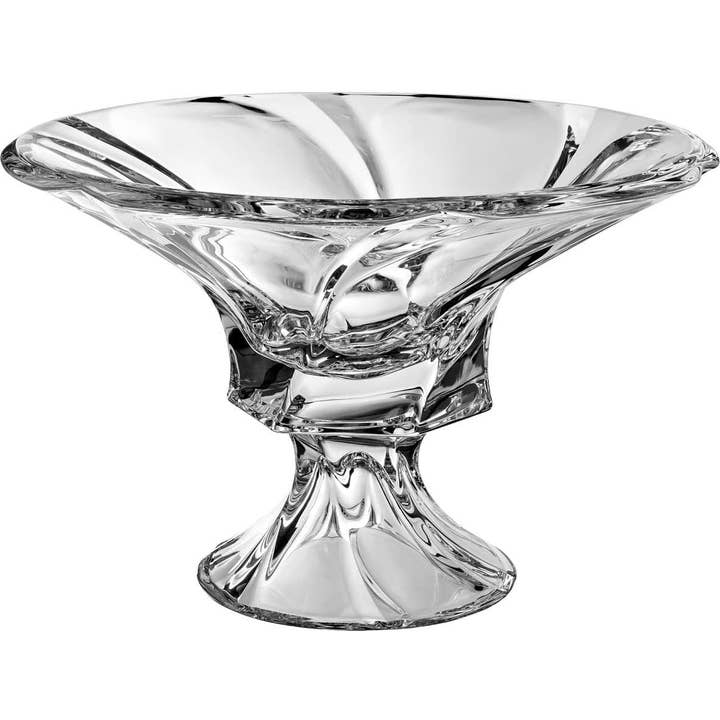 NORTH AMERICAN CRYSTAL - Wholesale Decorative Plate/Dish/Bowl - 12" Bohemian Crystal Footed Fruit Bowl AU51778 Mozart, AURUM