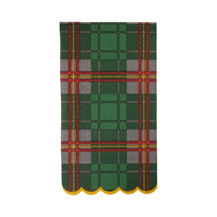 My Mind’s Eye - Wholesale Disposable Napkin - PLD1239 - Green Christmas Plaid Dinner Napkin2